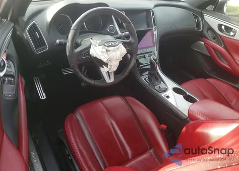 2017 Infiniti Q60 Red Sport 400 z USA, uszkodzony, nr VIN JN1FV7EK2HM610178